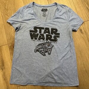 Star Wars "The Force Awakens" Juniors V Neck Tee Size‎ M(7-9) Blue
